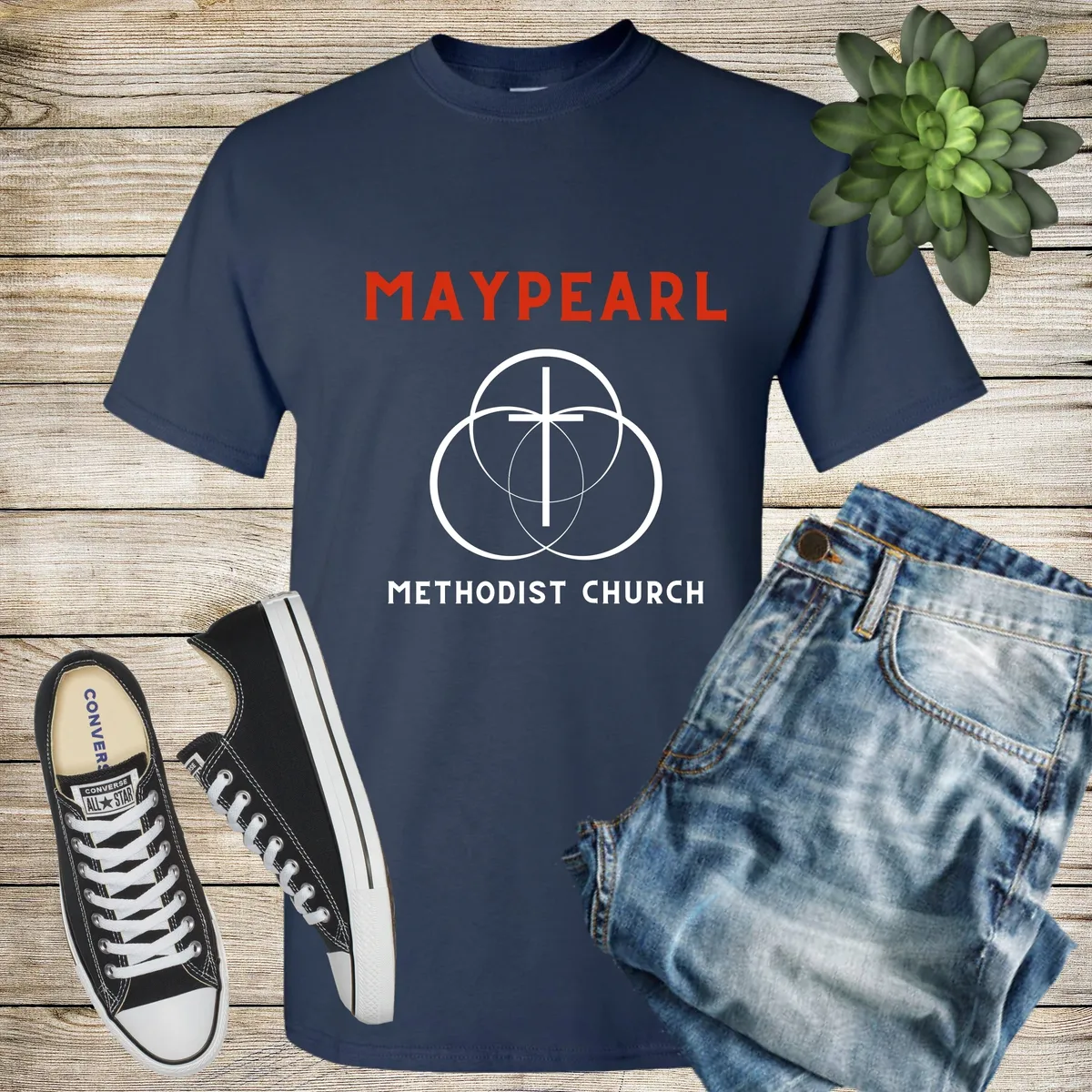 A t-shirt that says maypearl methodist church