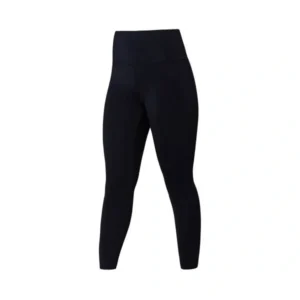 A pair of black leggings are on the ground.