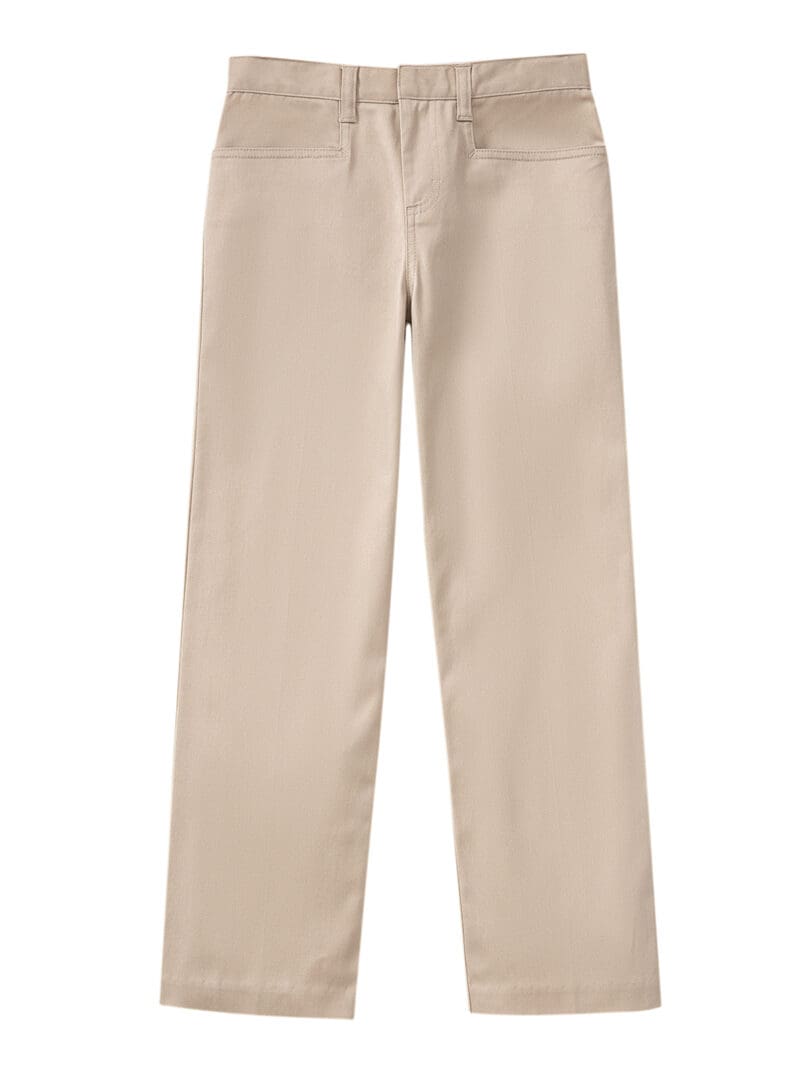 A pair of beige pants are shown.