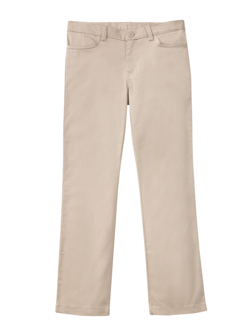 A pair of beige pants are shown.