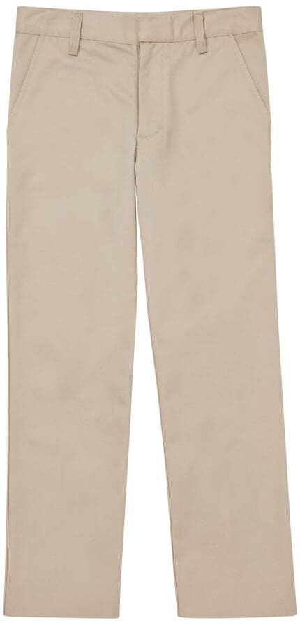 A pair of khaki pants are shown.