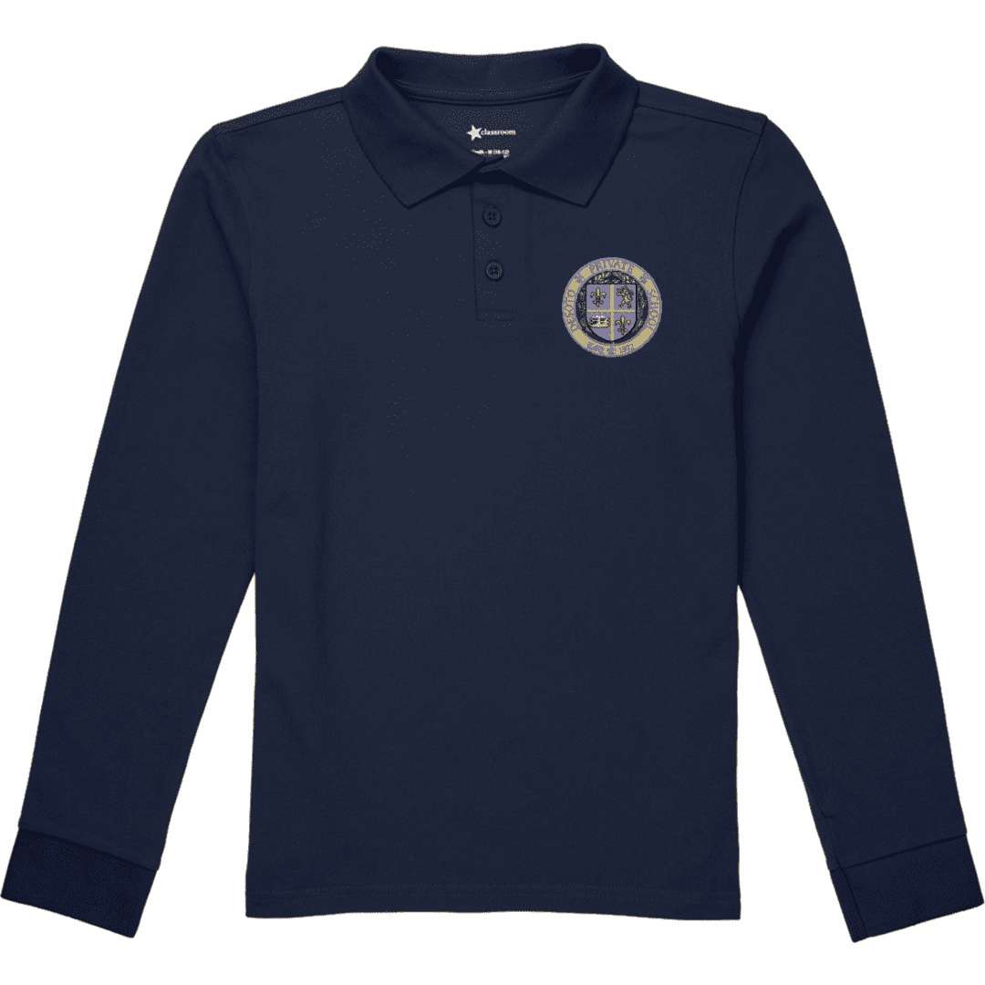 A long sleeve polo shirt with the seal of president obama.